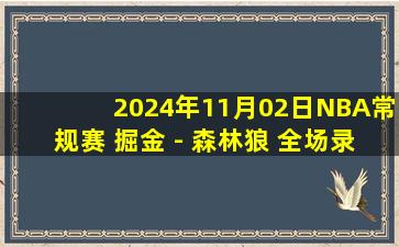 2024年11月02日NBA常规赛 掘金 - 森林狼 全场录像